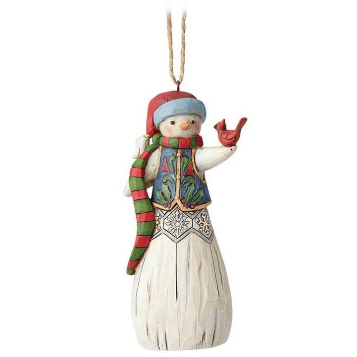 Figura Folklore Santa W/Birdhouse Hanging Ornament Figure