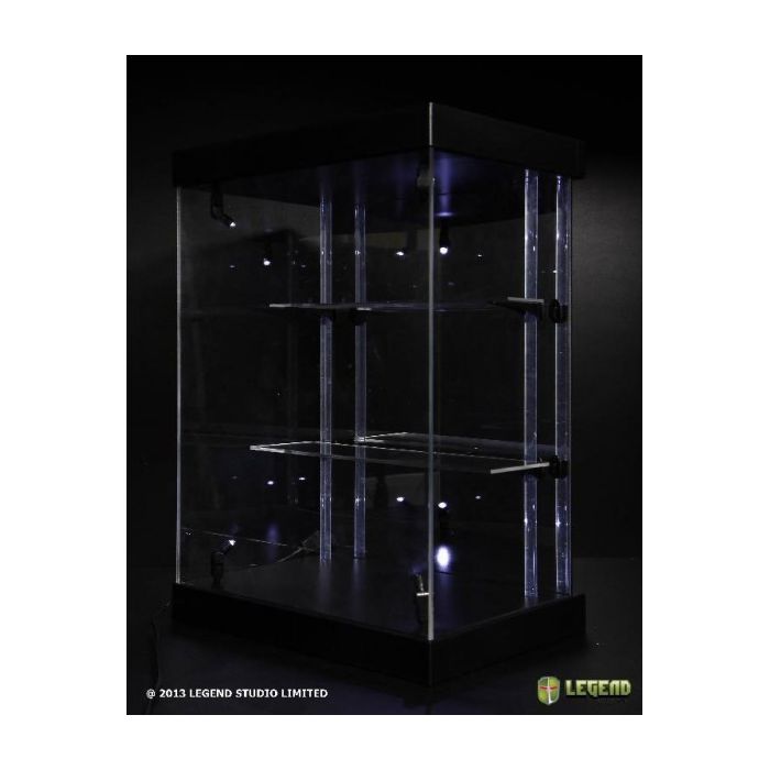 Figura Master Light House Acrylic Display Case with Lighting for Mini Figures (black)