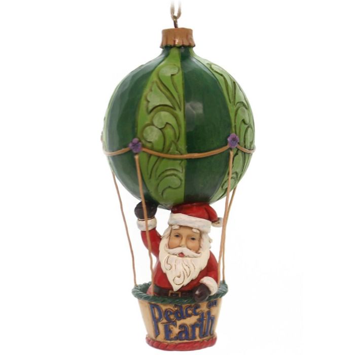 Figura Santa In Hot Air Balloon Hanging Ornament Figure