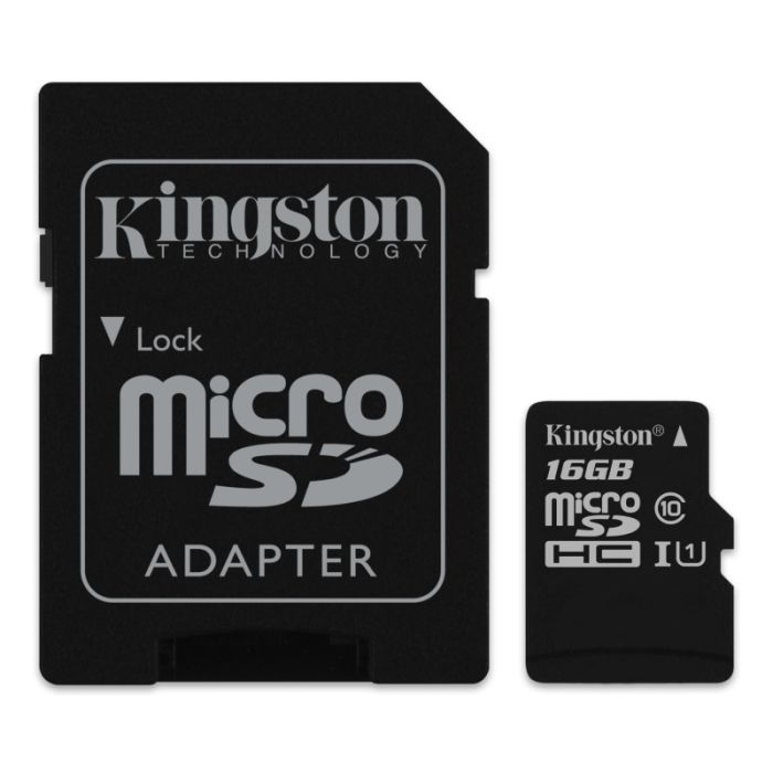 Memorijska kartica Kingston UHS-I MicroSDHC 16GB 80R class 10 SDCS/16GB + adapter