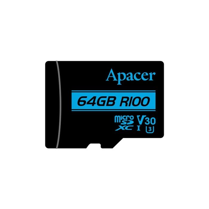 Memorijska kartica Apacer UHS-I MicroSDHC 64GB V30 + Adapter AP64GMCSX10U7-R