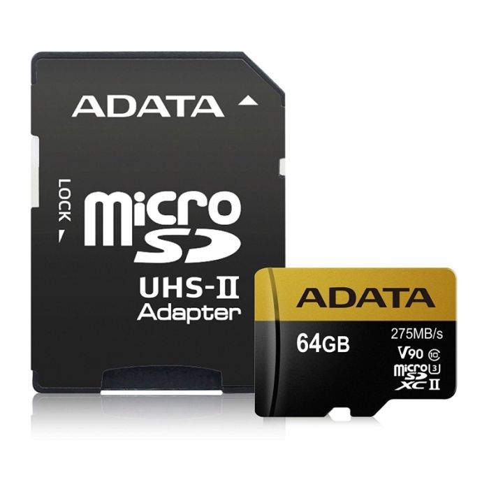 Memorijska kartica A-DATA UHS-II U3 MicroSDXC 64GB class 10 + adapter AUSDX64GUI