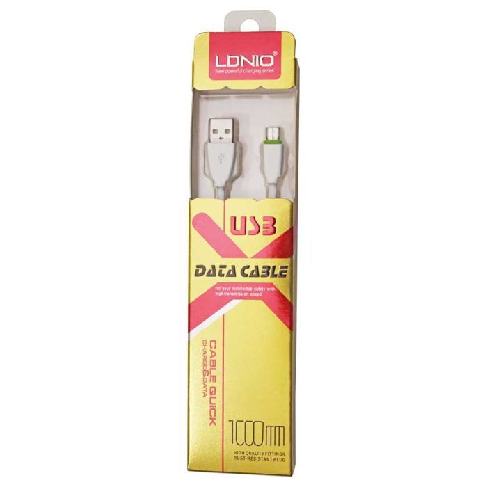 Kabl LDNIO Lightning Apple USB Cable 1m, White/G