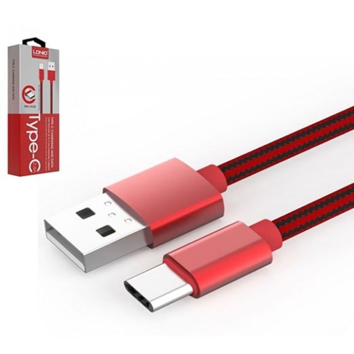 Kabl LDNIO Micro USB Cable 1m Black - Red, Braided