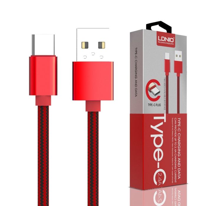 Kabl LDNIO Type C USB Cable 1m, Red
