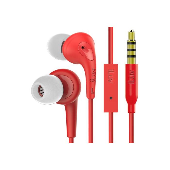 Slušalice iLuv BubbleGum Stereo (sa mikrofonom) Red