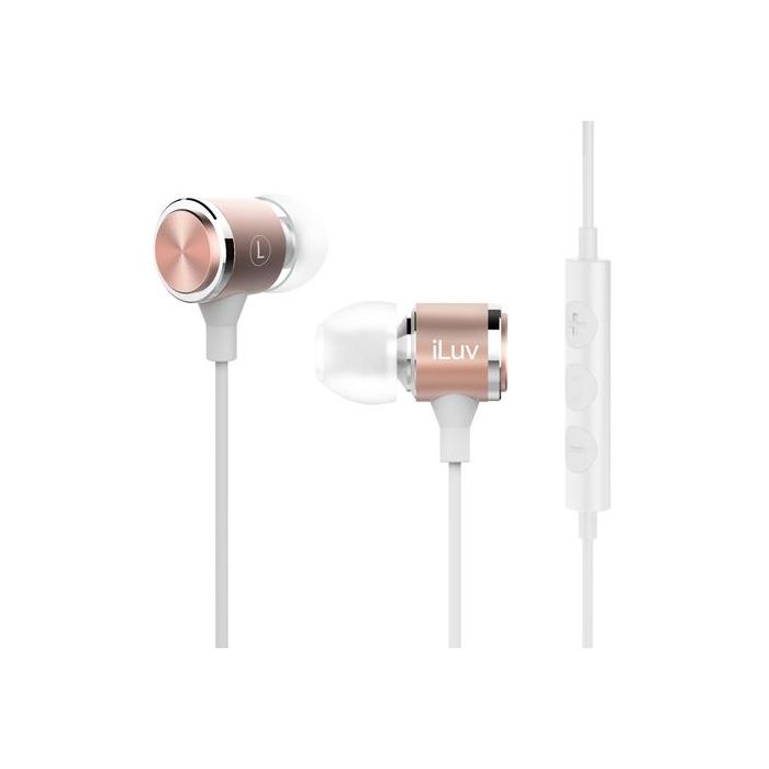 Slušalice iLuv Metal Forge Sound (sa mikrofonom) Lightweight Aluminium Pink