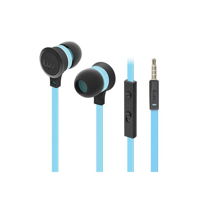 Slušalice iLuv Neon Sound Stereo (sa mikrofonom) Neon Blue-Black