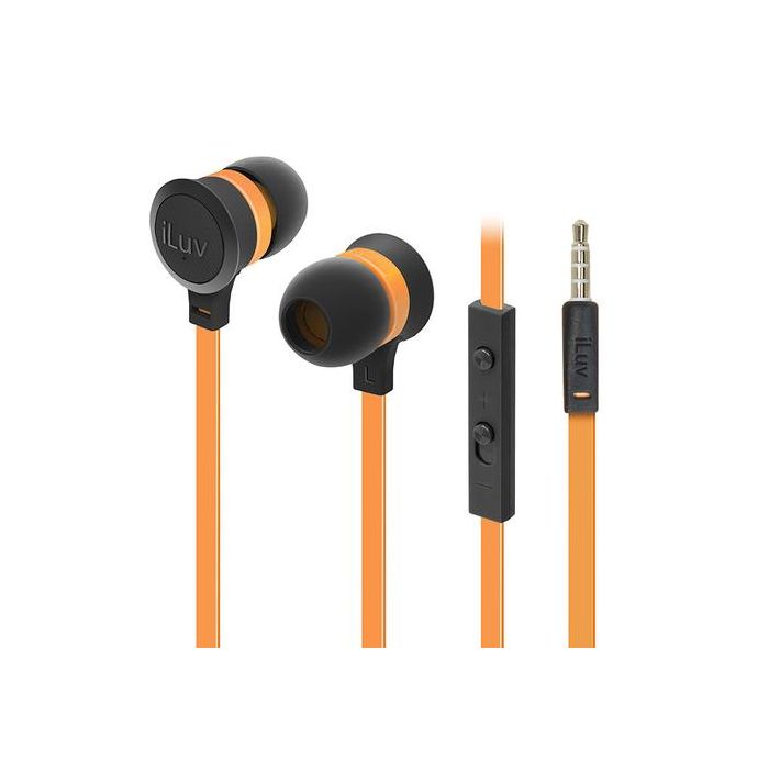 Slušalice iLuv Neon Sound Stereo (sa mikrofonom) Neon Orange-Black