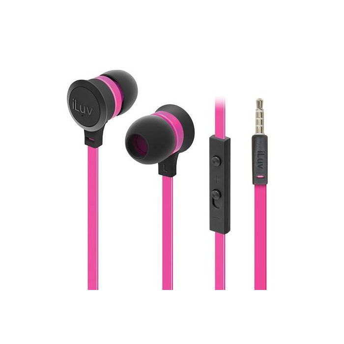 Slušalice iLuv Neon Sound Stereo (sa mikrofonom) Neon Pink-Black