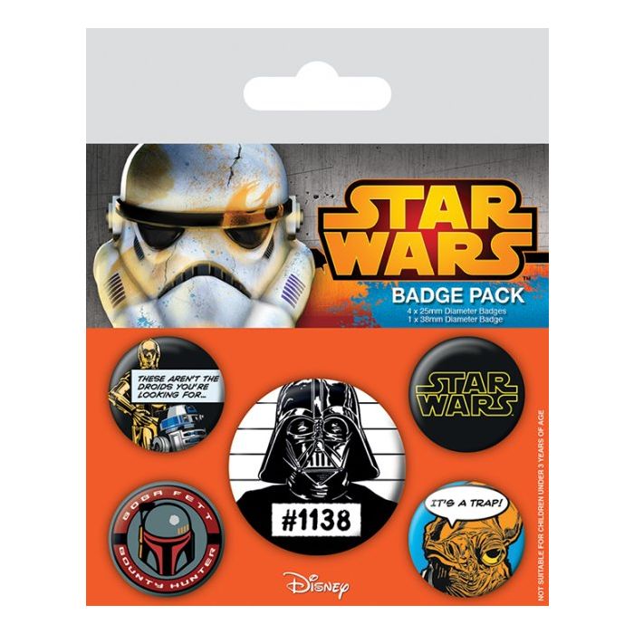 Bedževi Star Wars - Cult Pin Badge Pack (5 Pins)