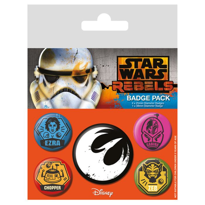 Bedževi Star Wars - Rebels Pin Badge Pack (5 Pins)