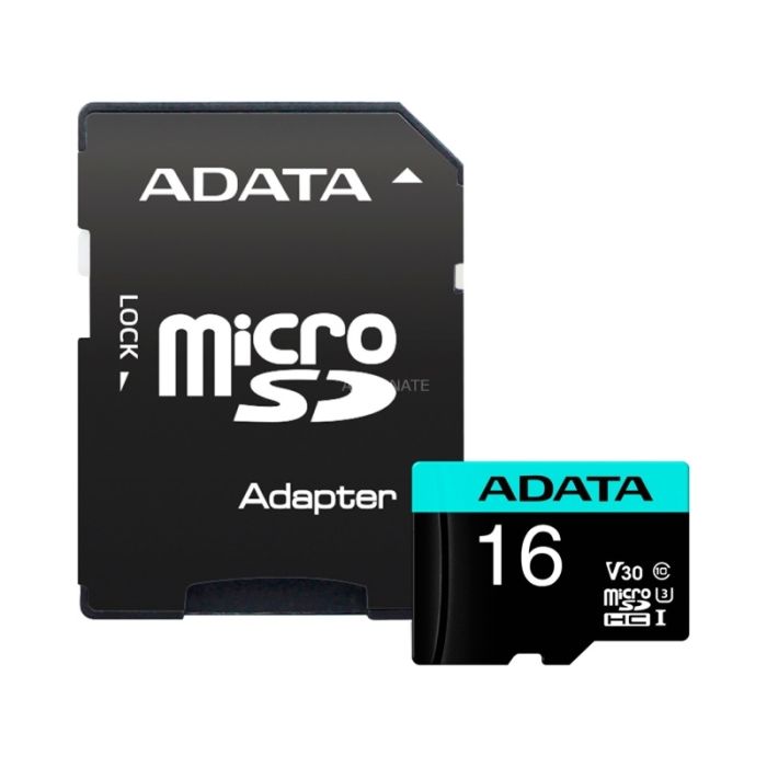 Memorijska kartica A-DATA UHS-I U3 MicroSDHC 16GB V30S class 10 + adapter AUSDH16GUI3V30SA2-RA1