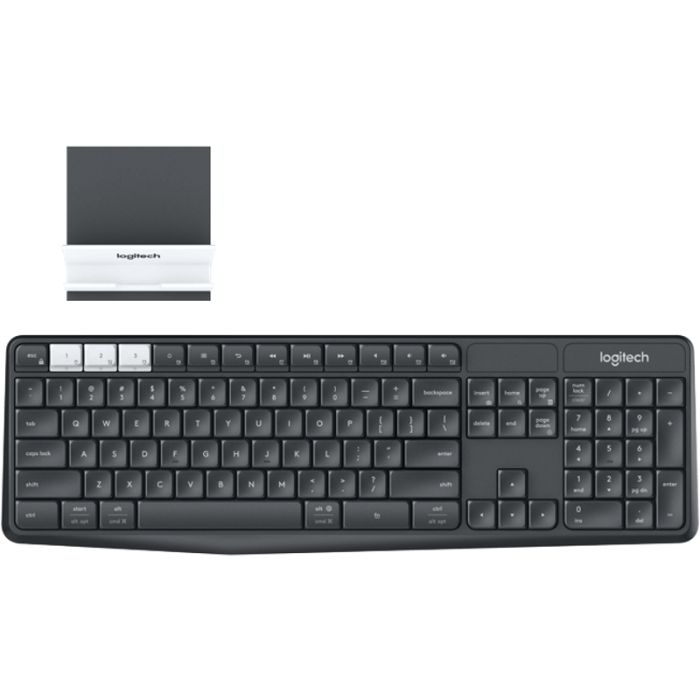 Tastatura Logitech K375s Bluetooth Multi-Device Wireless US Black + Stand