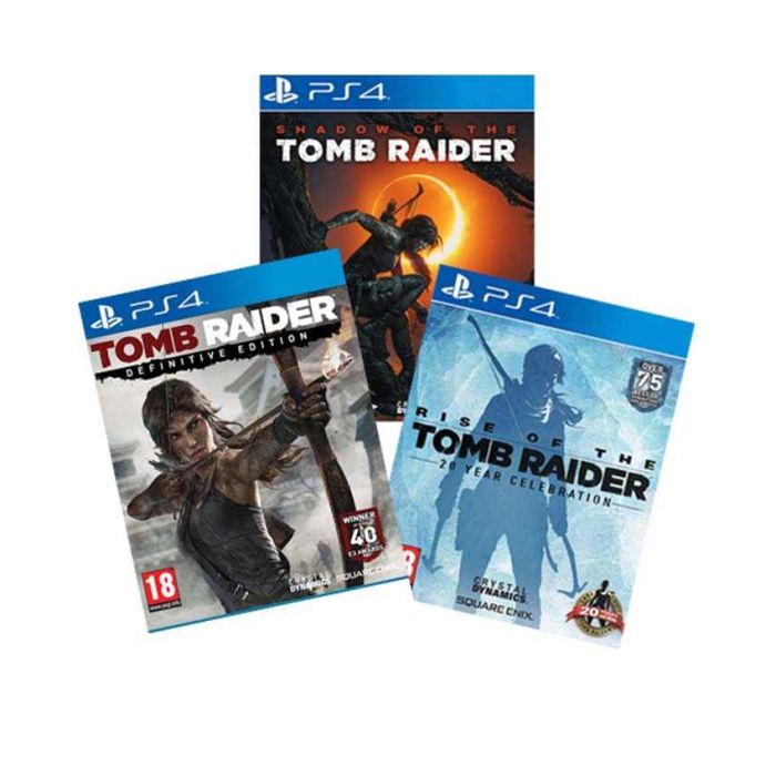 PS4 Tomb Raider Definitive Edition + Rise of the Tomb Raider + Shadow of the Tomb Raider