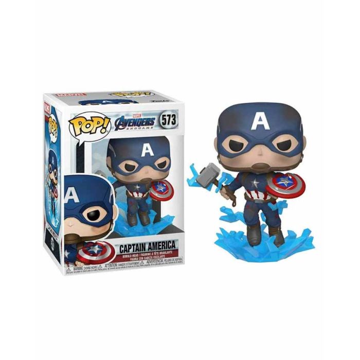 Figura POP! Marvel Endgame - Captain America with Broken Shield and Mjolnir