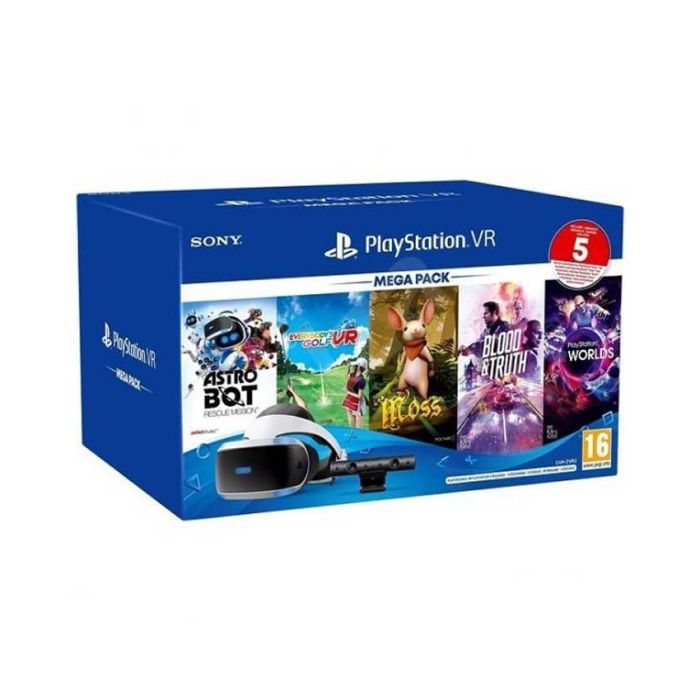 PlayStation VR Virtual Reality (PSVR PS5 i PS4) Mega Pack 3 + Kamera + 5 igara