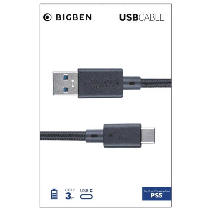 Kabl Nacon BigBen PS5 Braided USB-C Charge and Data 3 m