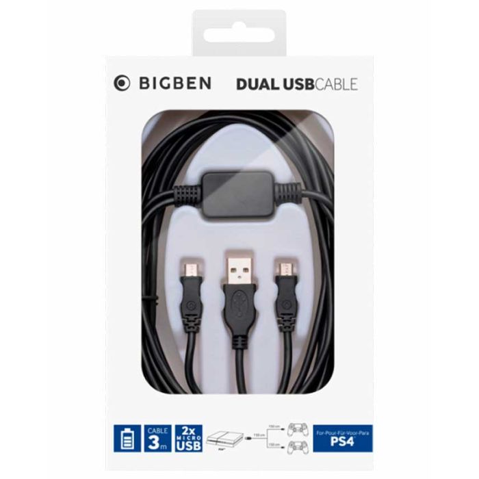 Kabl Nacon BigBen PS4 Dual Micro USB 3m