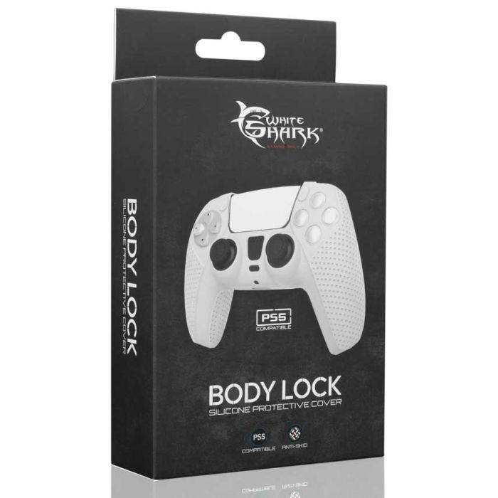 Silikonska zaštita White Shark PS5 Body Lock White