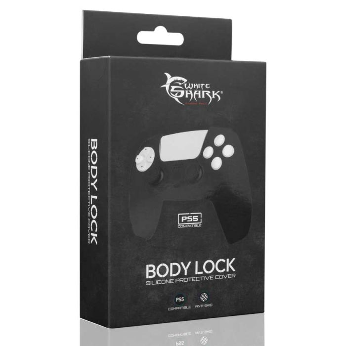 Silikonska zaštita PS5 White Shark PS5-541 Body Lock Black