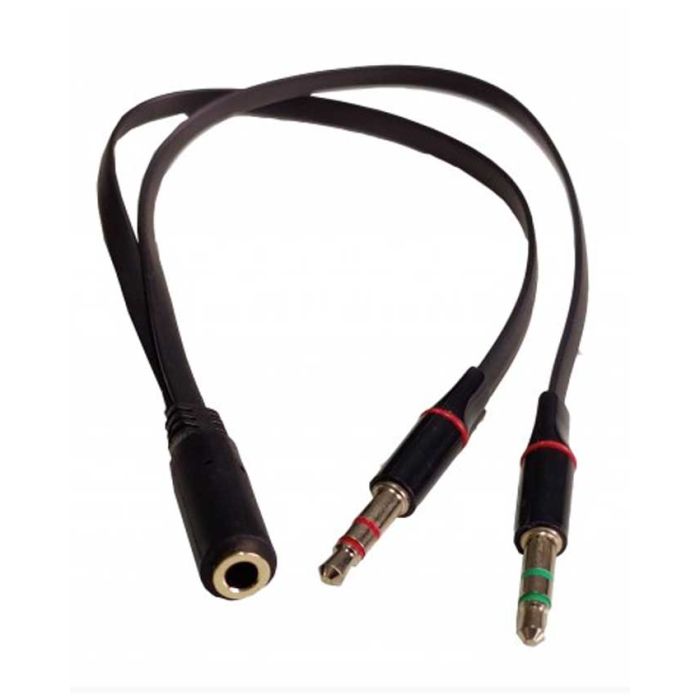 Kabl Gembird CCA-418A 3.5mm Headphone Mic Audio Y Splitter Cable Female to 2x3.5mm Male adapter