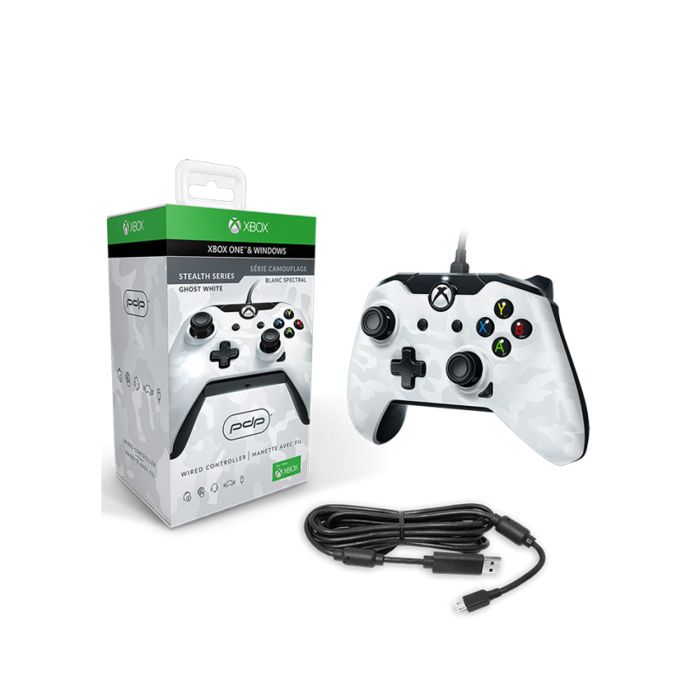 Gamepad PDP Wired Controller White Camo XB1 XBSX PC
