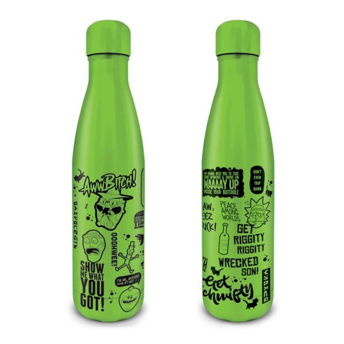 Boca Rick And Morty (Quotes) Metal Drink Bottle