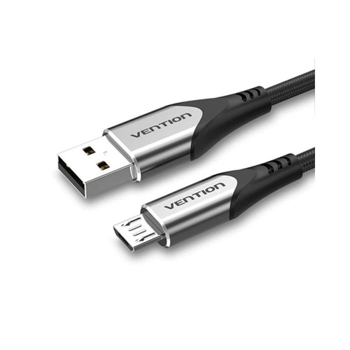 Kabl Vention USB 2.0-A to Micro-B Charger Cable (3A) Gray 1.5M Aluminium Alloy Type