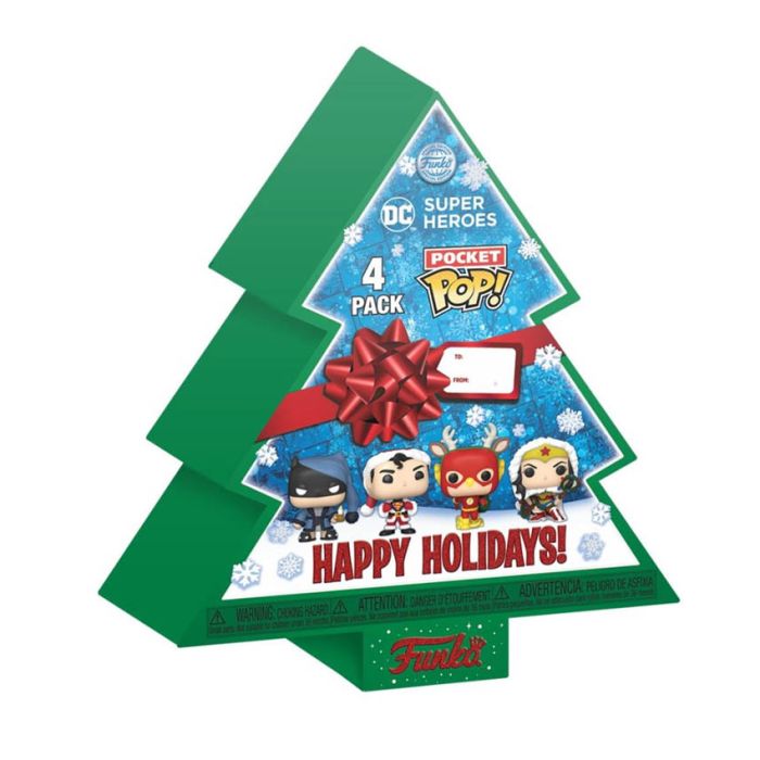 Figura POP! Pocket - DC Holiday - Tree Holiday Box 4pcs