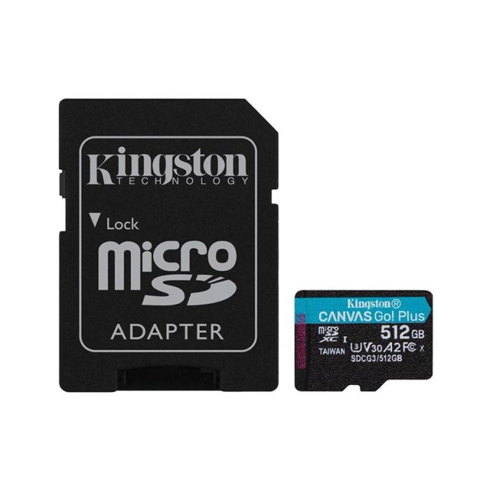 Memorijska kartica Kingston U3 V30 microSDXC 512GB Canvas Go Plus + adapter