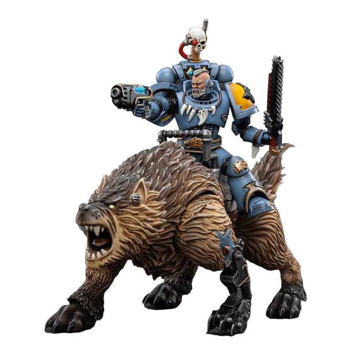 Figura Warhammer 40k Action Figure 1/18 Space Wolves Thunderwolf Cavalry Bjane