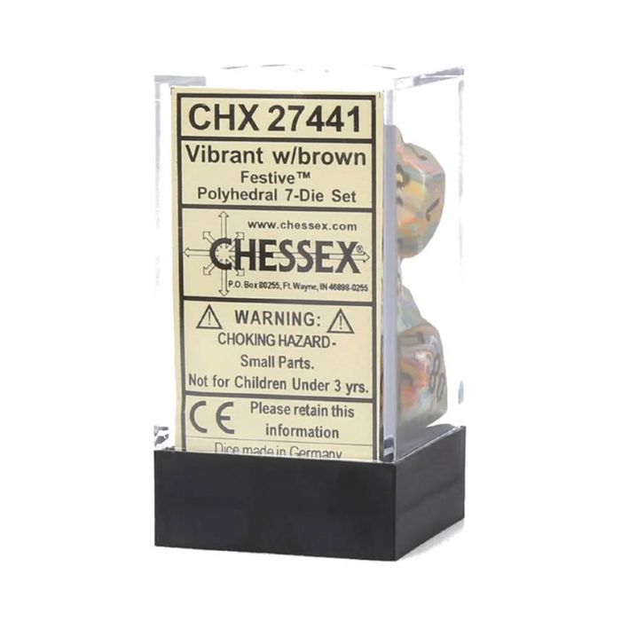 Kockice Chessex - Festive - Vibrant & Brown (7)