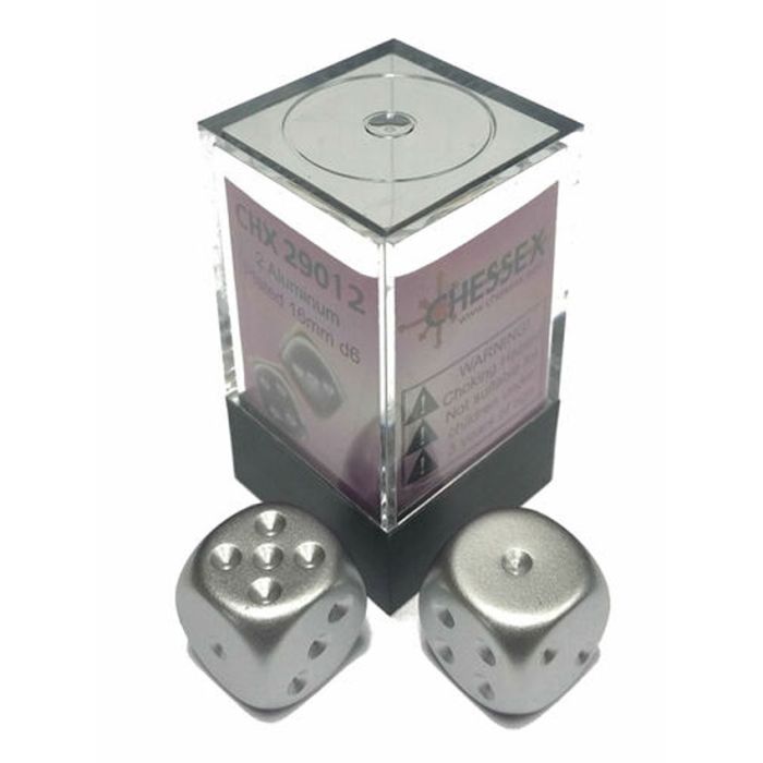 Kockice Chessex - Aluminum Metallic Dice Pair D6 16mm
