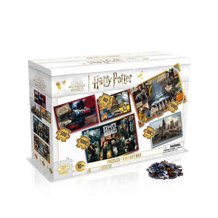 Slagalica Harry Potter - 5 in 1 Puzzles - Gift Box