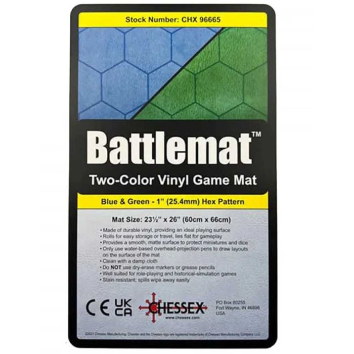 Podloga Chessex - Reversible Battlemat - Blue-Green Hexes