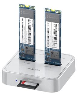 M.2 SSD duplikator Maiwo K3016SD Docking Station USB 3.1 tip C na 2 x M.2 (SATA & PCIe NvMe)