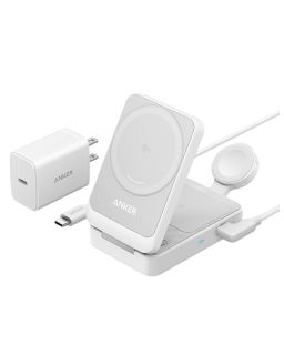 Punjač Anker 3-in-1 MagGo Wireless Car Charger 15W Bundle cable and charger