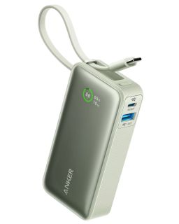 Power Bank Anker Nano Built-In USB-C Cable 30W Green