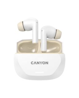 Slušalice Canyon Hexagon 7 TWS ANC+ENC Wireless Charge White Beige