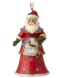 Figura Lapland Santa With Bells Hanging Ornament Figure