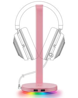 Držač za slušalice Razer V2 Chroma - Quartz Pink (Headphone Stand)