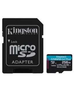 Memorijska kartica Kingston U3 V30 microSDXC 256GB Canvas Go Plus 170R A2 + adapter SDCG3/256GB