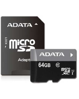 Memorijska kartica A-DATA UHS-I MicroSDXC 64GB class 10 + adapter AUSDX64GUICL10-RA1