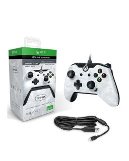 Gamepad PDP Wired Controller White Camo XB1 XBSX PC