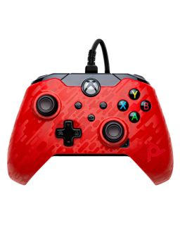 Gamepad PDP Wired Controller Red Camo XB1 XBSX PC