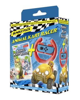 SWITCH Animal Kart Racer (code in a box) Steering Wheel bundle