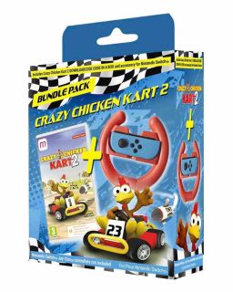 SWITCH Crazy Chicken Kart 2 (code in a box) Steering Wheel bundle