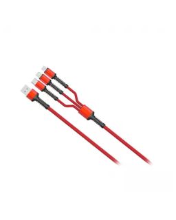 Kabl MOYE 3 in 1 USB Data Cable Red