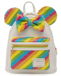 Ranac Loungefly Disney Sequin Rainbow Minnie Mini Backpack